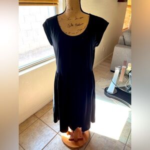 Garnet Hill black midi dress size 14